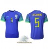 Officiële Voetbalshirt Brazilië Casemiro 5 Uit WK 2022 - Heren